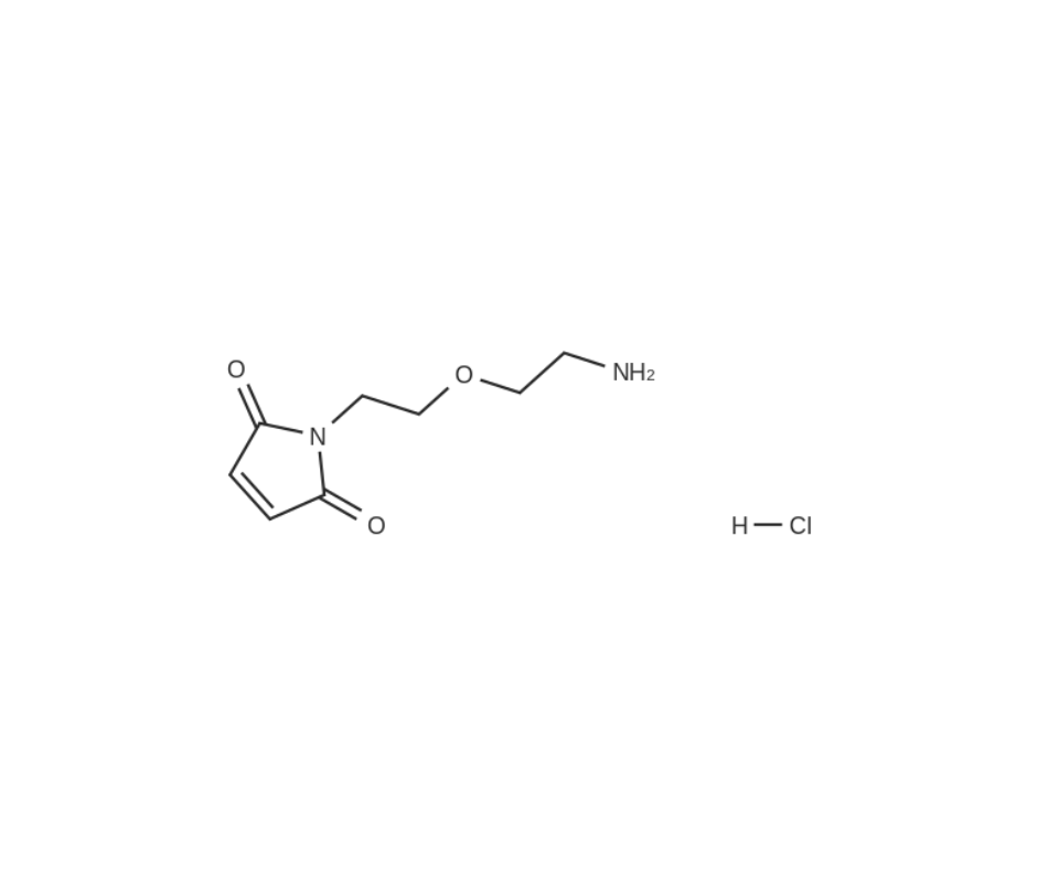 image de la molécule 1-(2-(2-Aminoethoxy)ethyl)-1H-pyrrole-2,5-dione hydrochloride