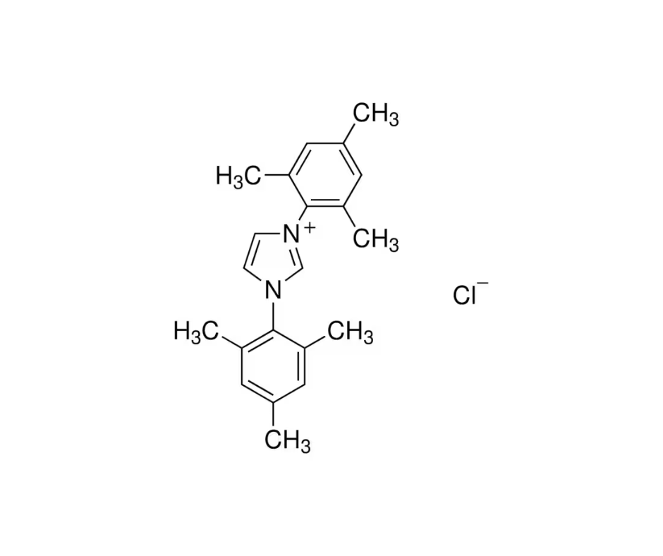 image de la molécule 1,3-Bis(2,4,6-trimethylphenyl)imidazolium chloride