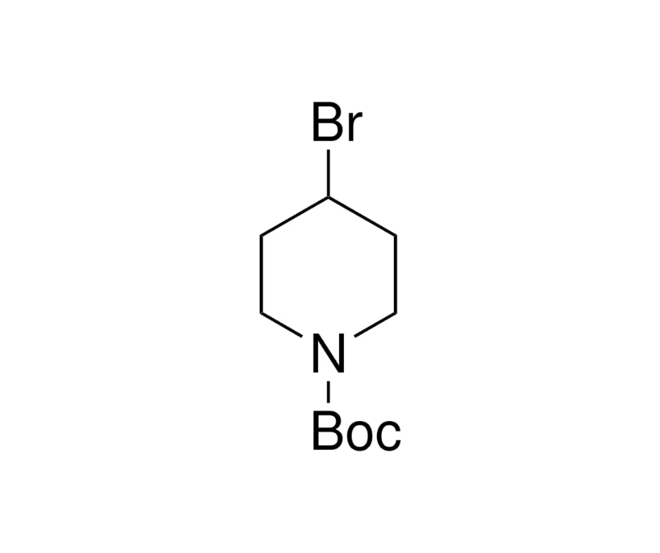 image de la molécule 1-Boc-4-bromopiperidine