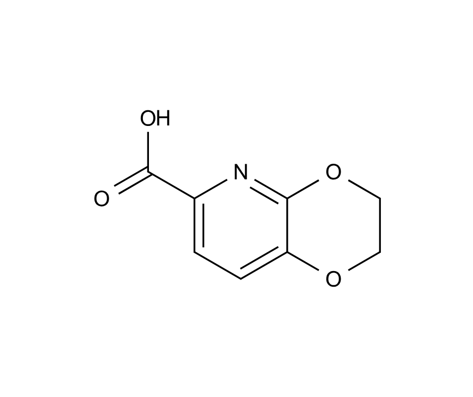 image de la molécule 2,3-Dihydro-[1,4]dioxino[2,3-b]pyridine-6-carboxylic acid