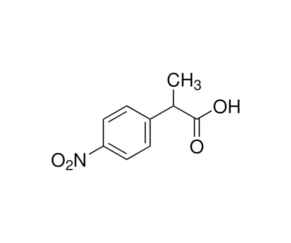 image de la molécule 2-(4-Nitrophenyl)propionic acid