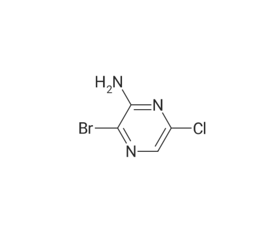 image de la molécule 2-Amino-3-bromo-6-chloropyrazine