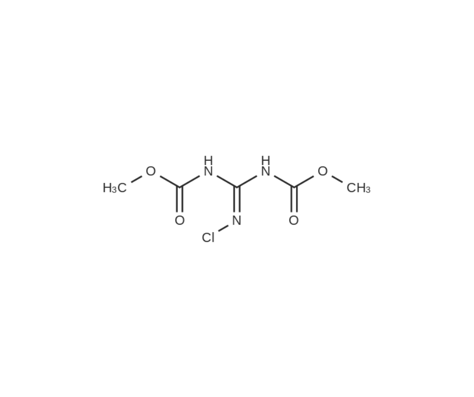 image de la molécule 2-Chloro-1,3-bis(methoxycarbonyl)guanidine