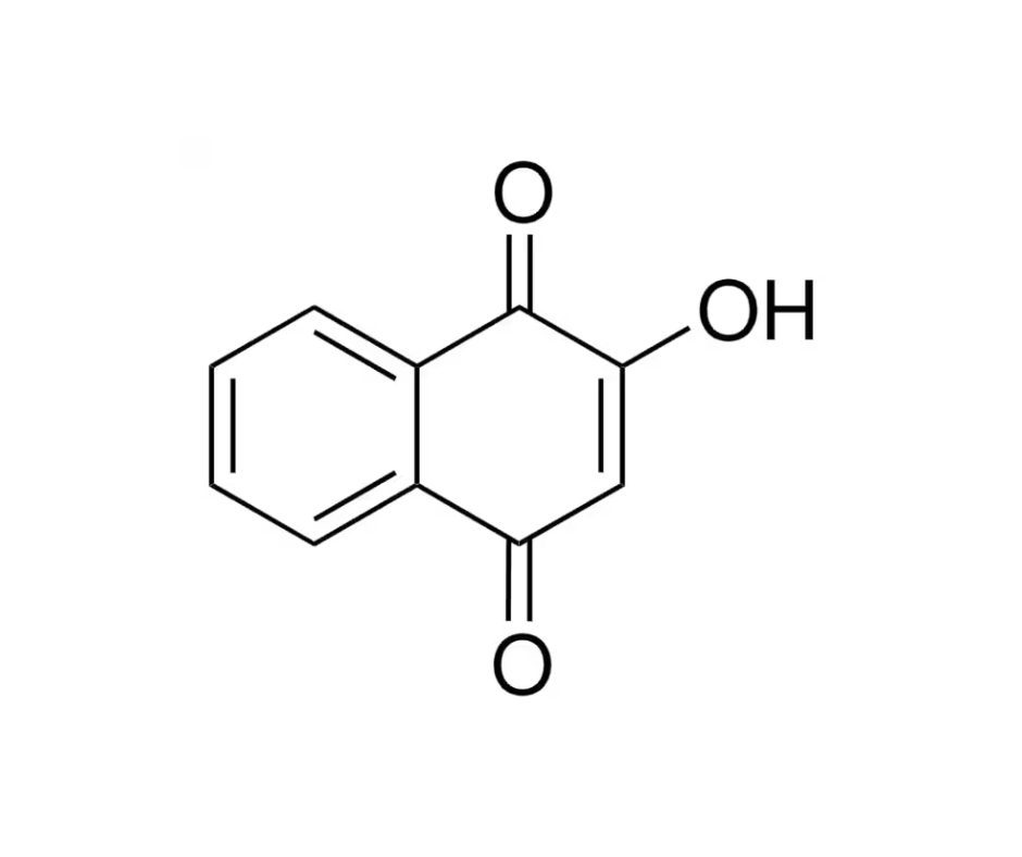 image de la molécule 2-Hydroxy-1,4-naphthoquinone
