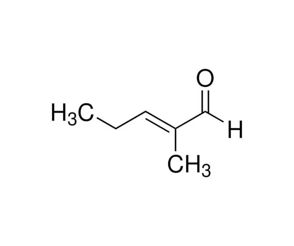 image de la molécule 2-Methyl-2-pentenal