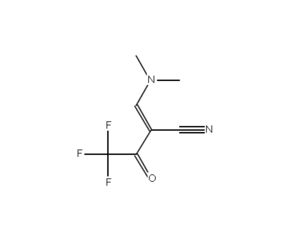 image de la molécule (2E)-2-[(dimethylamino)methylidene]-4,4,4-trifluoro-3-oxobutanenitrile