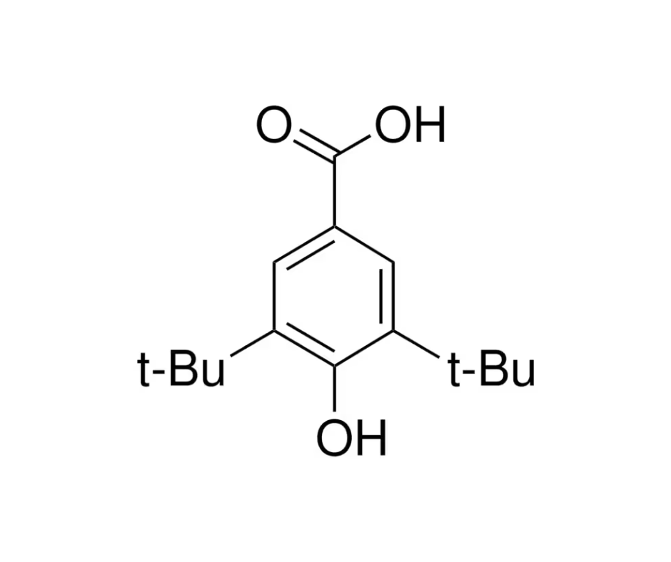 image de la molécule 3,5-Di-tert-butyl-4-hydroxybenzoic acid