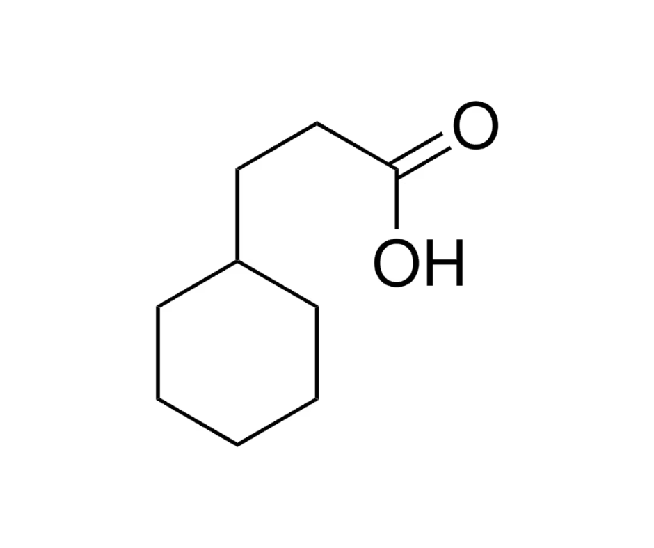 image de la molécule 3-Cyclohexanepropionic acid