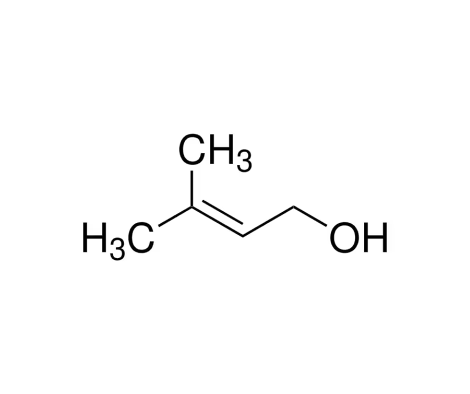 image de la molécule 3-Methyl-2-buten-1-ol