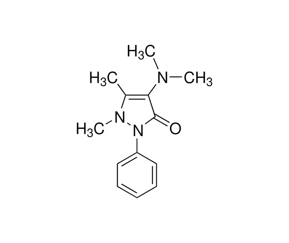 image de la molécule 4-Dimethylaminoantipyrine
