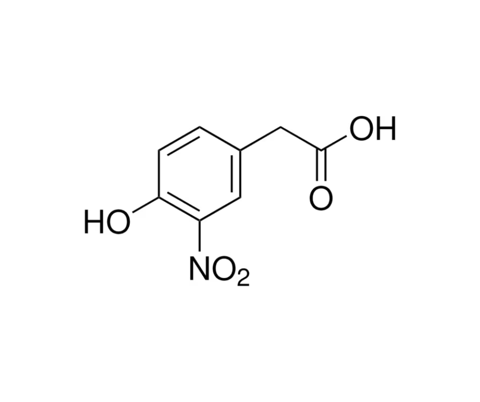 image de la molécule 4-Hydroxy-3-nitrophenylacetic acid