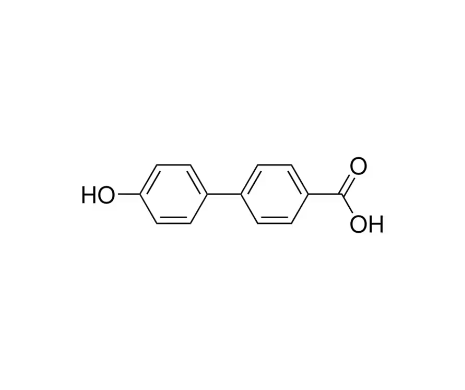 image de la molécule 4′-Hydroxy-4-biphenylcarboxylic acid