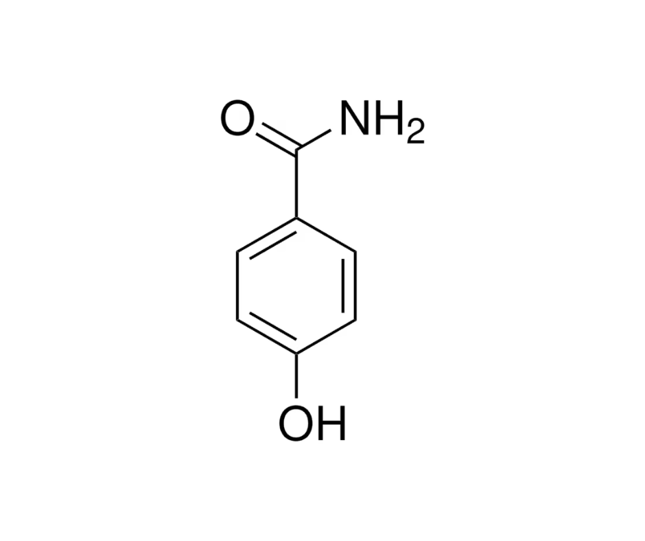 image de la molécule 4-Hydroxybenzamide