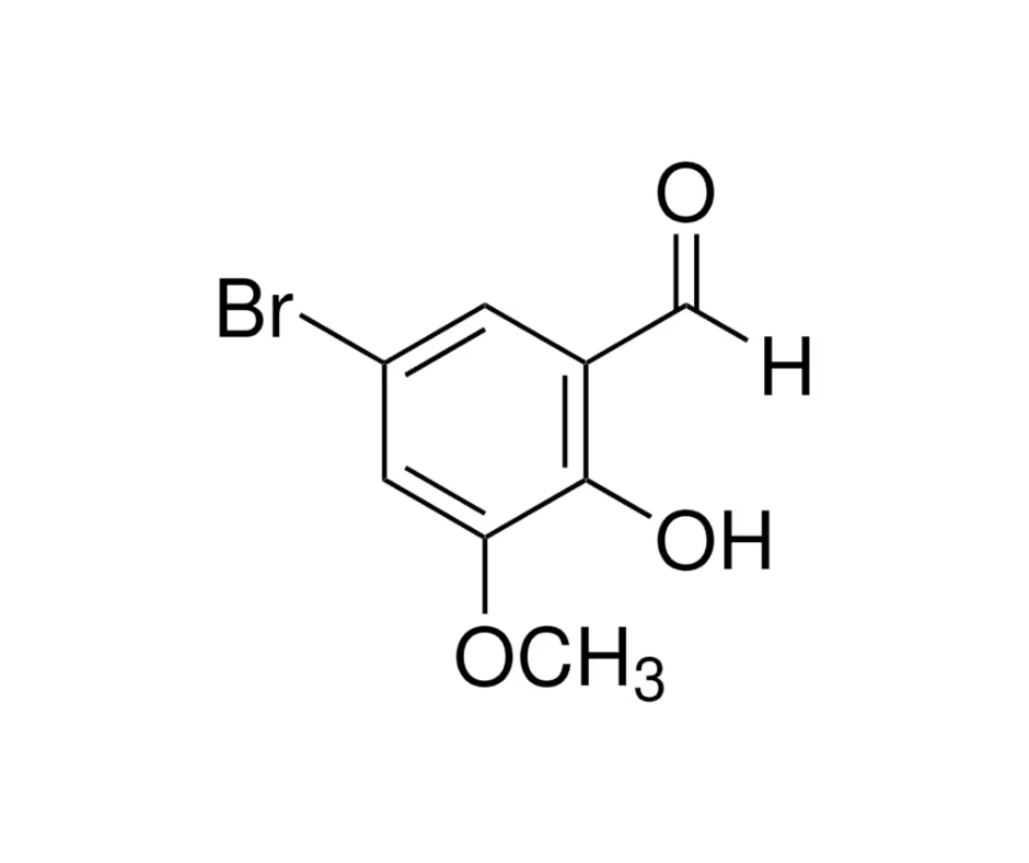 image de la molécule 5-Bromo-2-hydroxy-3-methoxybenzaldehyde