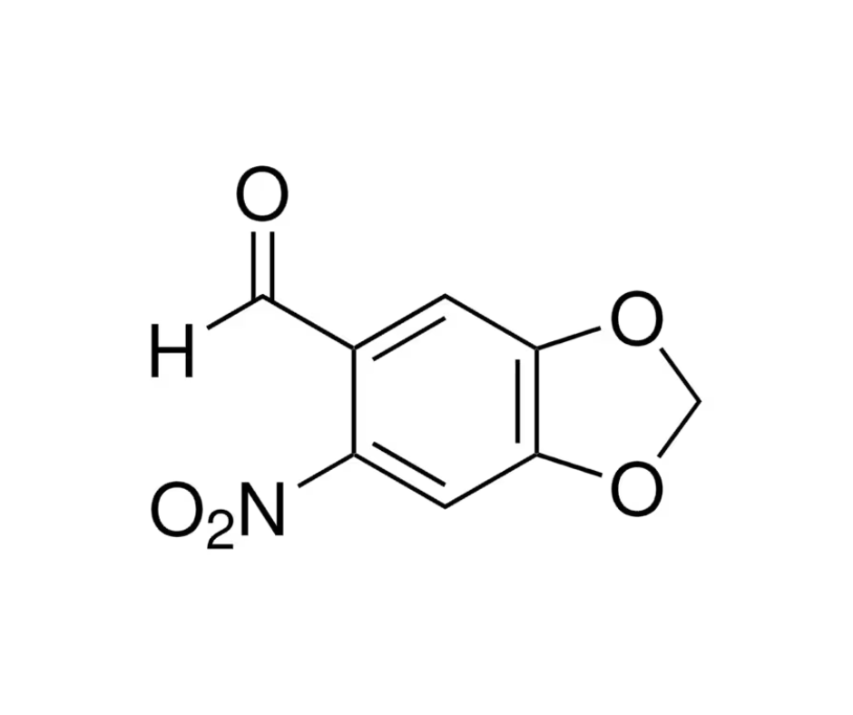 image de la molécule 6-Nitropiperonal