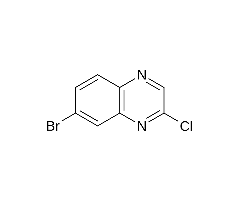 image de la molécule 7-Bromo-2-chloroquinoxaline