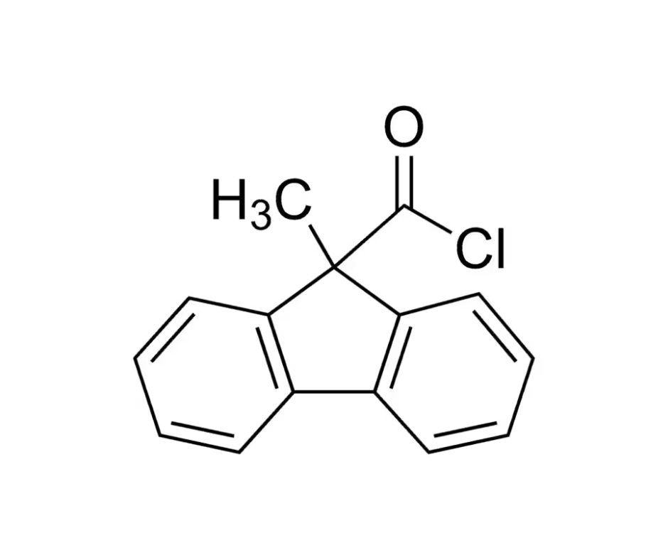 image de la molécule 9-Methyl-9H-fluorene-9-carbonyl chloride