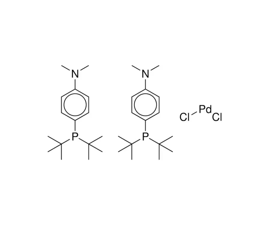 image de la molécule Bis[4-[Bis(tert-butyl)phosphino]-N, N-Dimethylbenzenamide]dichloropalladium