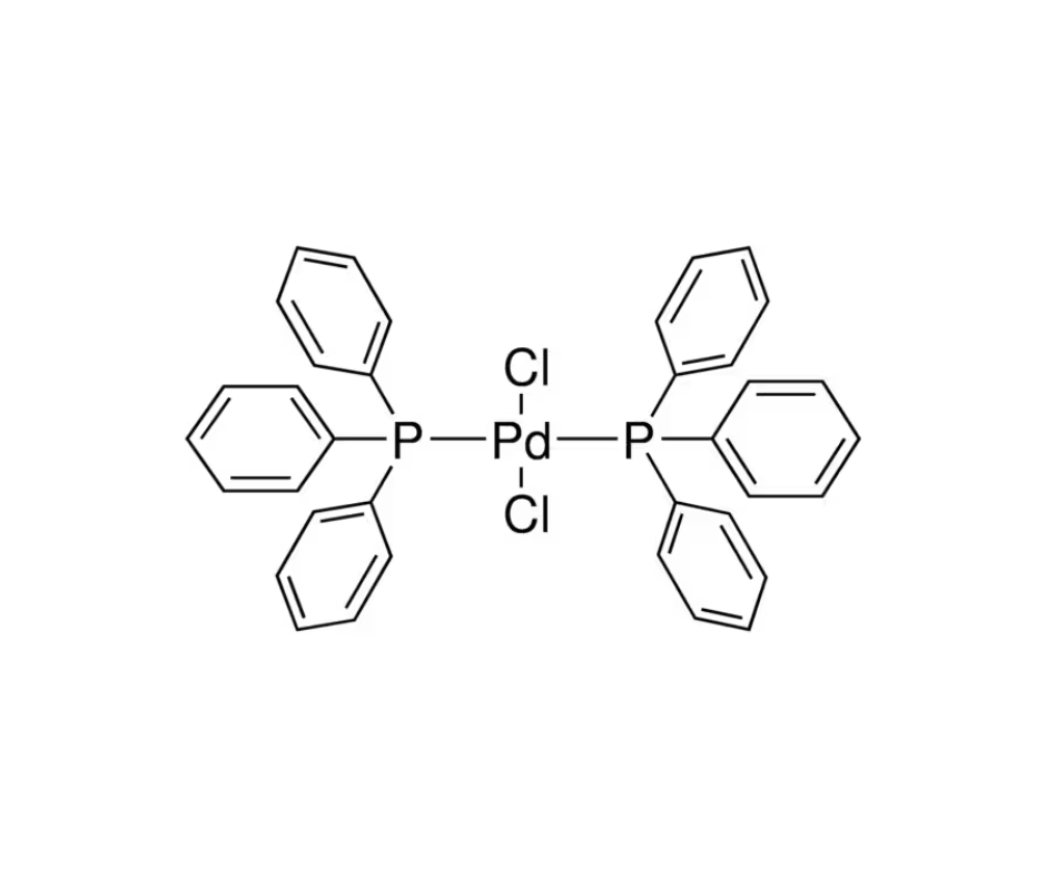 image de la molécule Bis(triphenylphosphine)palladium(II) dichloride