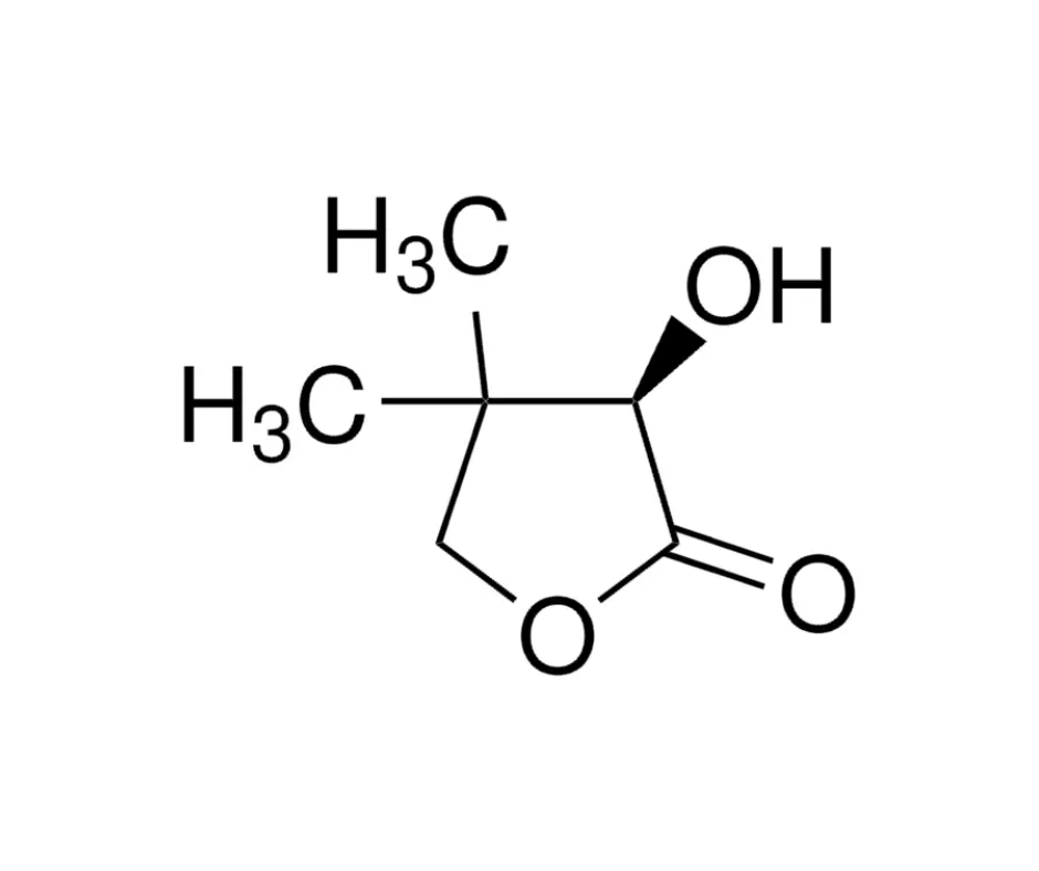 image de la molécule D-(−)-Pantolactone