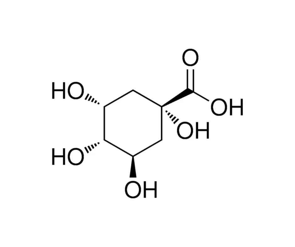 image de la molécule D-(−)-Quinic acid