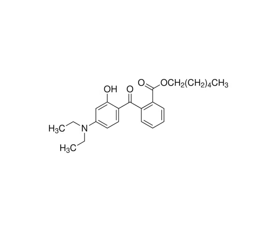 image de la molécule Diethylamino Hydroxybenzoyl Hexyl Benzoate