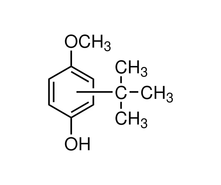 image de la molécule Hydroxyanisole butylé