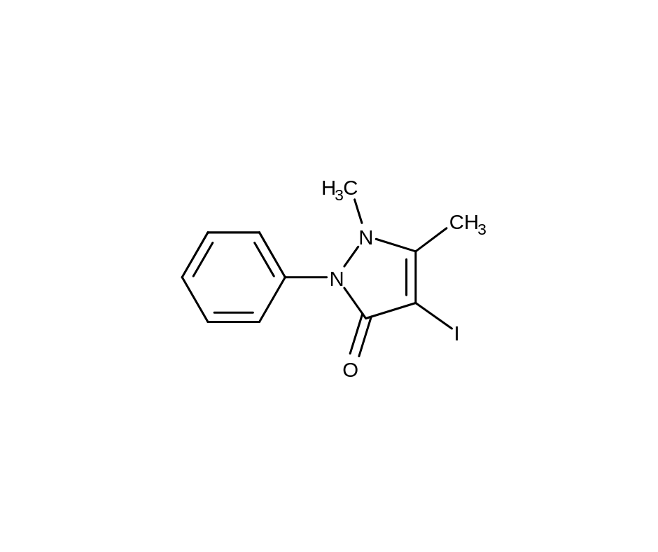 image de la molécule Iodoantipyrine