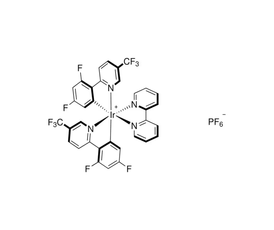 image de la molécule [Ir{dFCF3ppy}2(bpy)]PF6