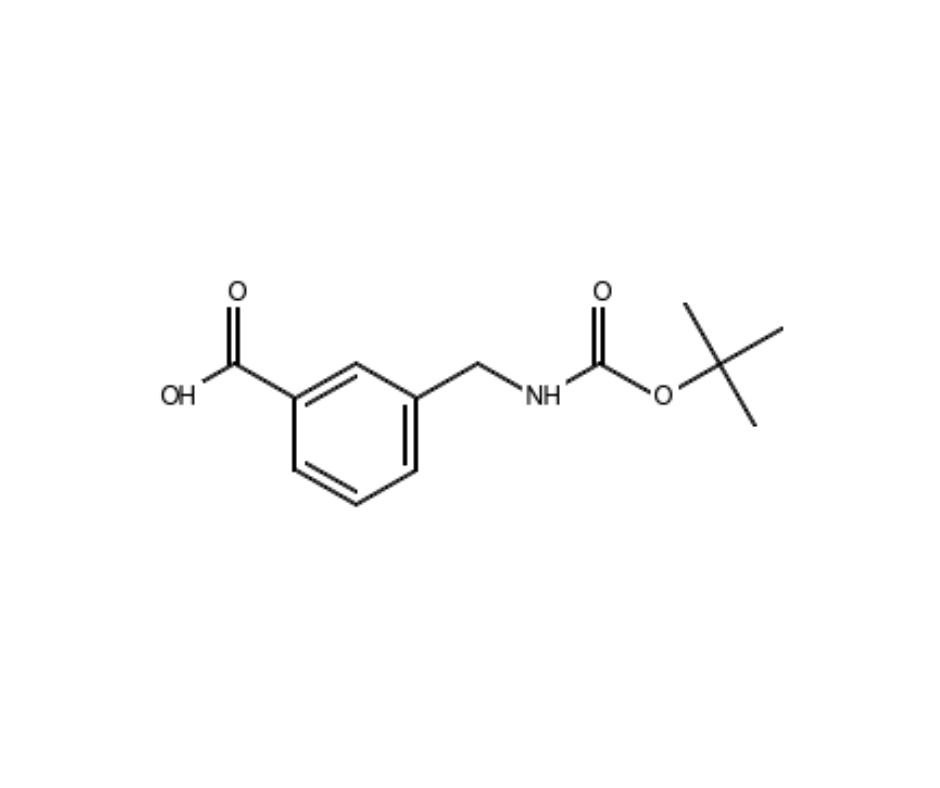 image de la molécule N-Boc-3-Aminomethyl-benzoic acid