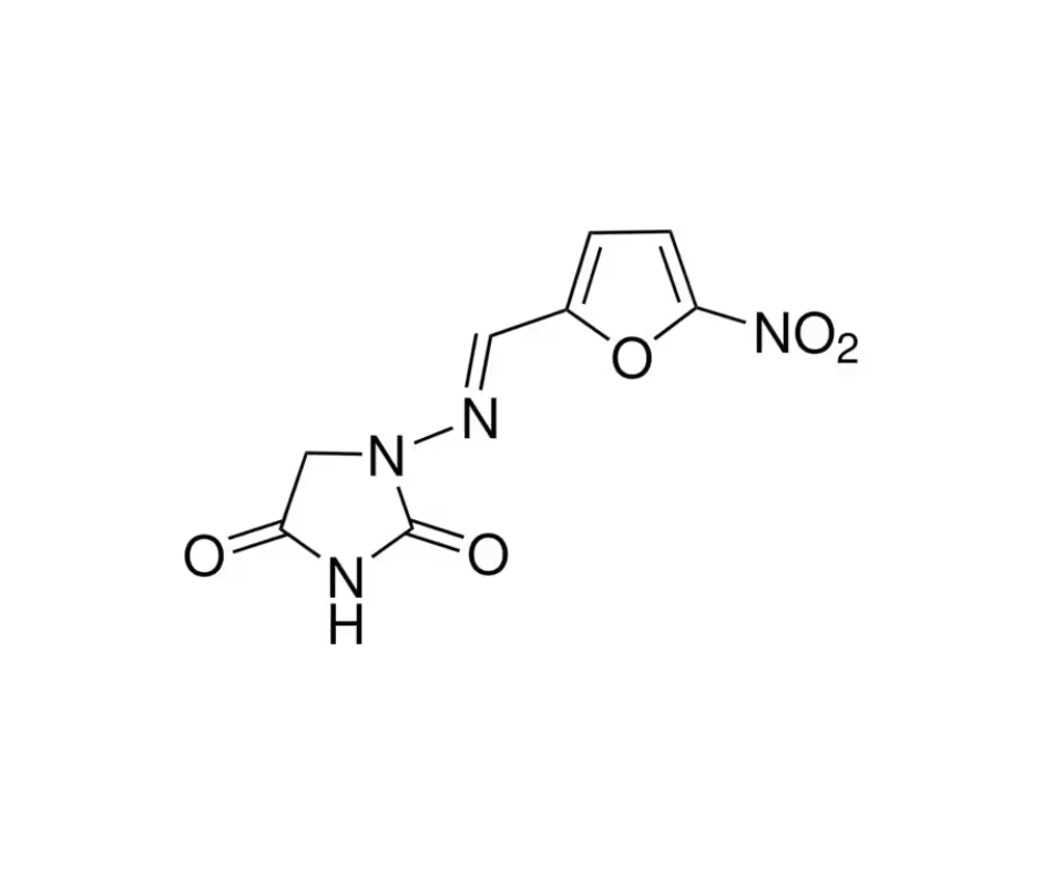image de la molécule Nitrofurantoïne
