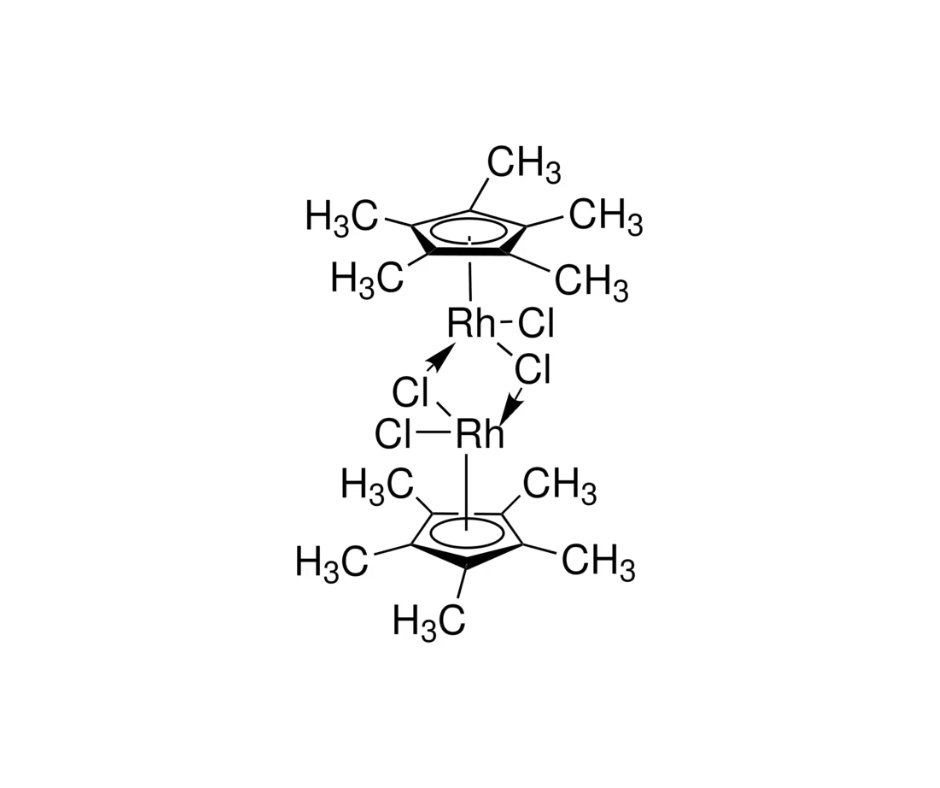 image de la molécule Pentamethylcyclopentadienylrhodium(III) chloride dimer