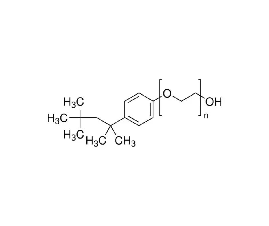image de la molécule Polyethylene glycol 4-tert-octylphenyl ether