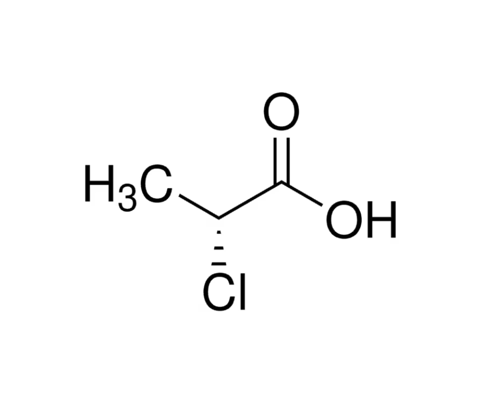 image de la molécule (R)-(+)-2-Chloropropionic acid