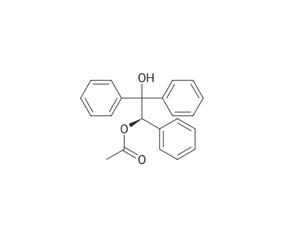 image de la molécule (R)-2-Hydroxy-1,2,2-triphenylethyl acetate