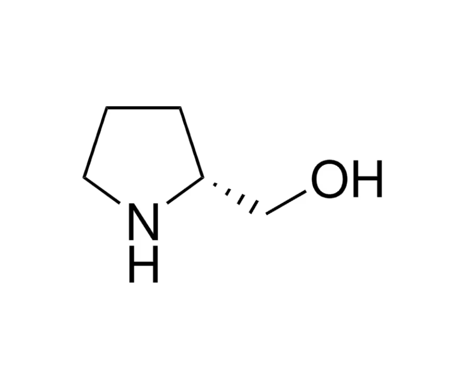 image de la molécule (R)-(−)-2-Pyrrolidinemethanol