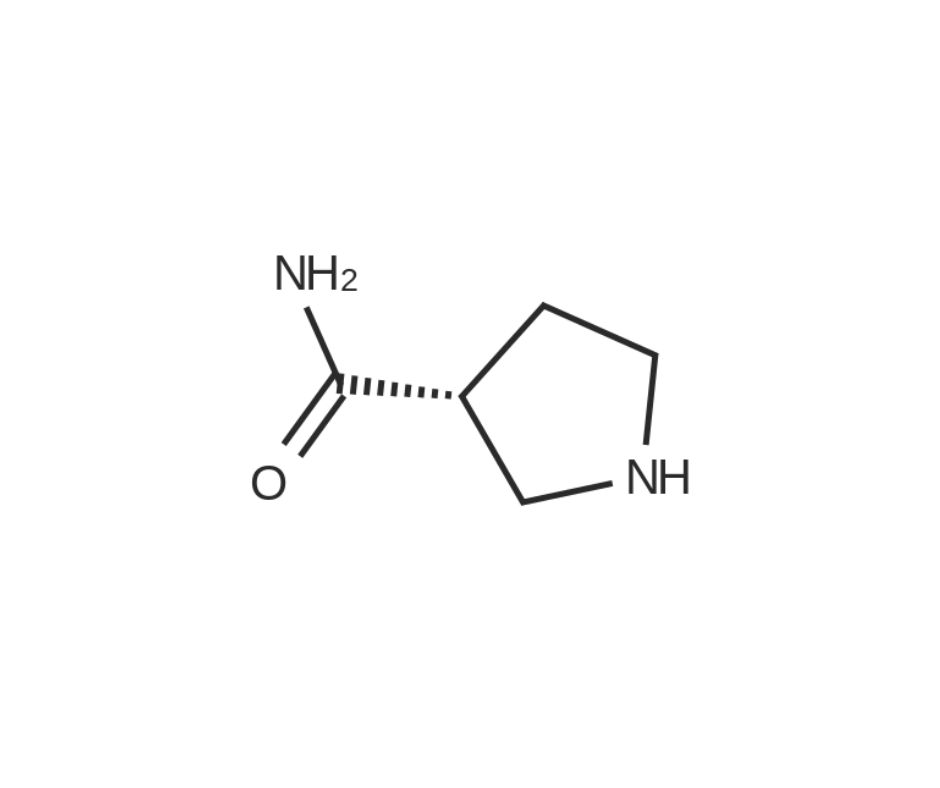 image de la molécule (R)-Pyrrolidine-3-carboxamide