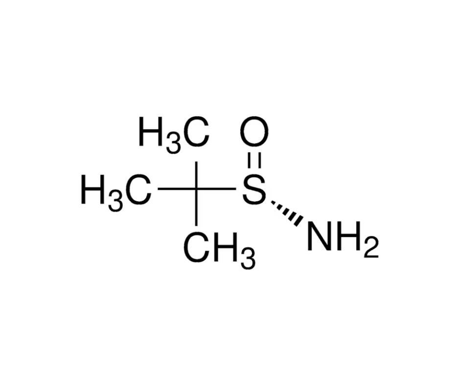 image de la molécule (S)-(−)-2-Methyl-2-propanesulfinamide