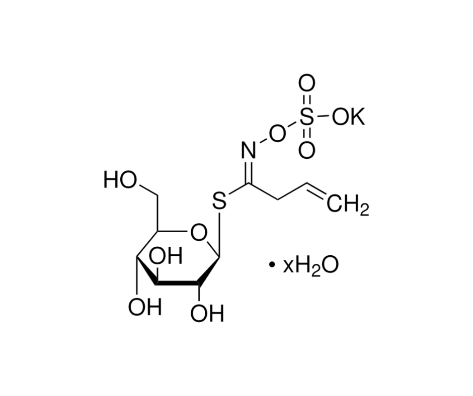 image de la molécule (−)-Sinigrin hydrate