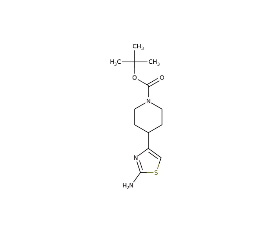 image de la molécule Tert-butyl 4-(2-amino-1,3-thiazol-4-yl)piperidine-1-carboxylate