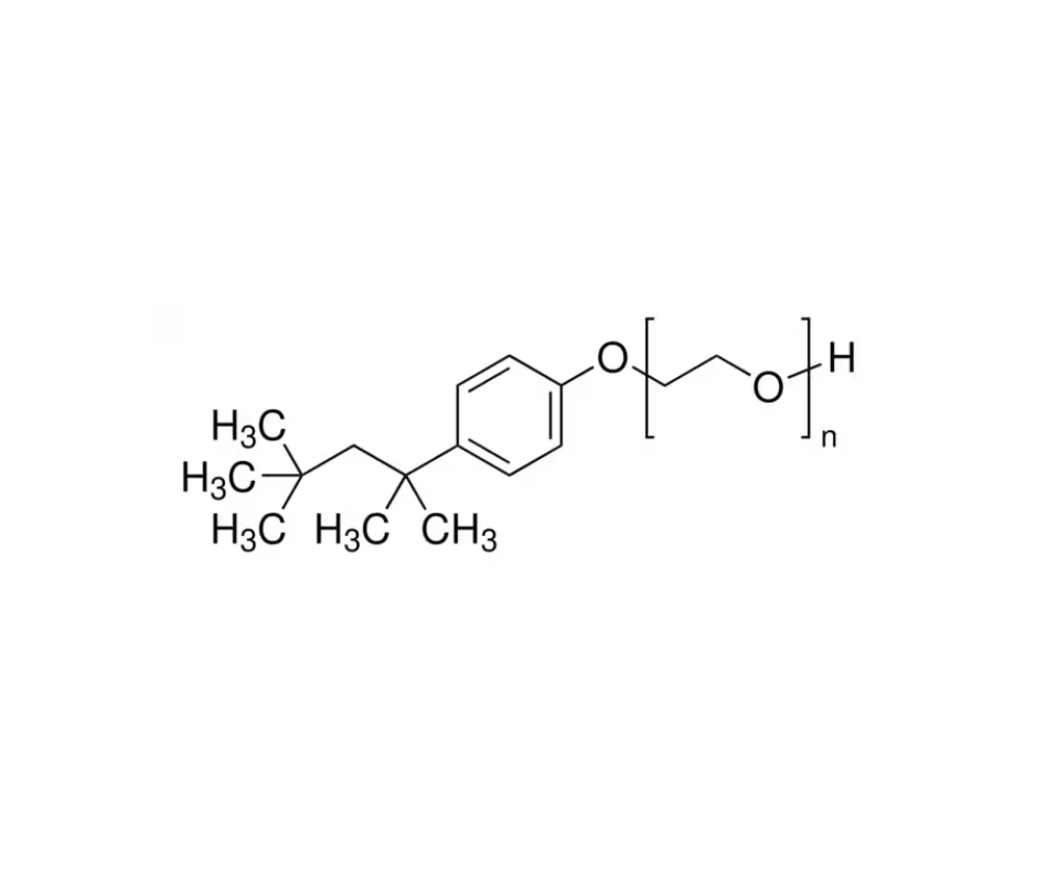 image de la molécule t-Octylphénoxypolyéthoxyéthanol