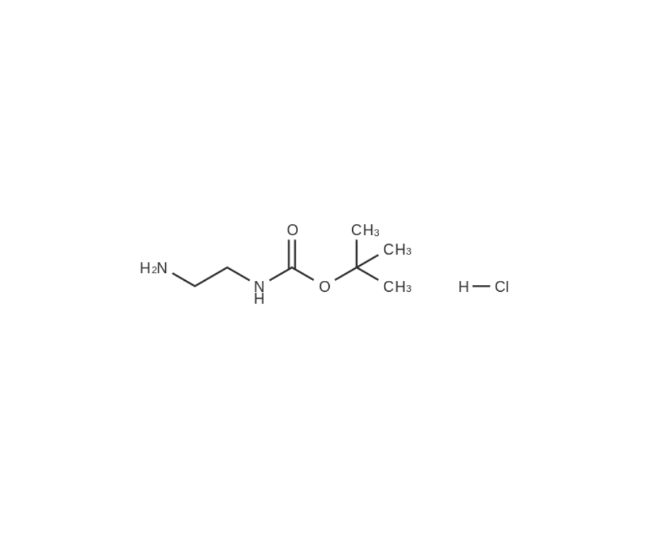 image de la molécule tert-Butyl (2-aminoethyl)carbamate hydrochloride