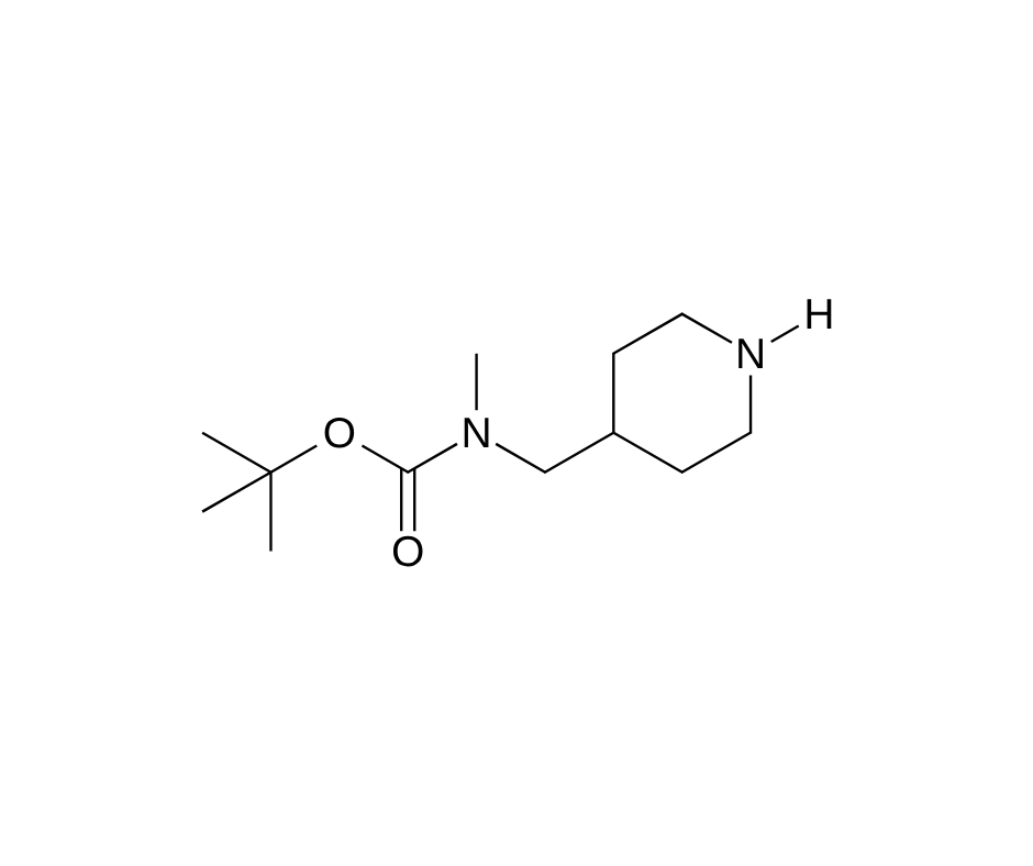 image de la molécule tert-Butyl methyl(4-piperidinylmethyl)carbamate