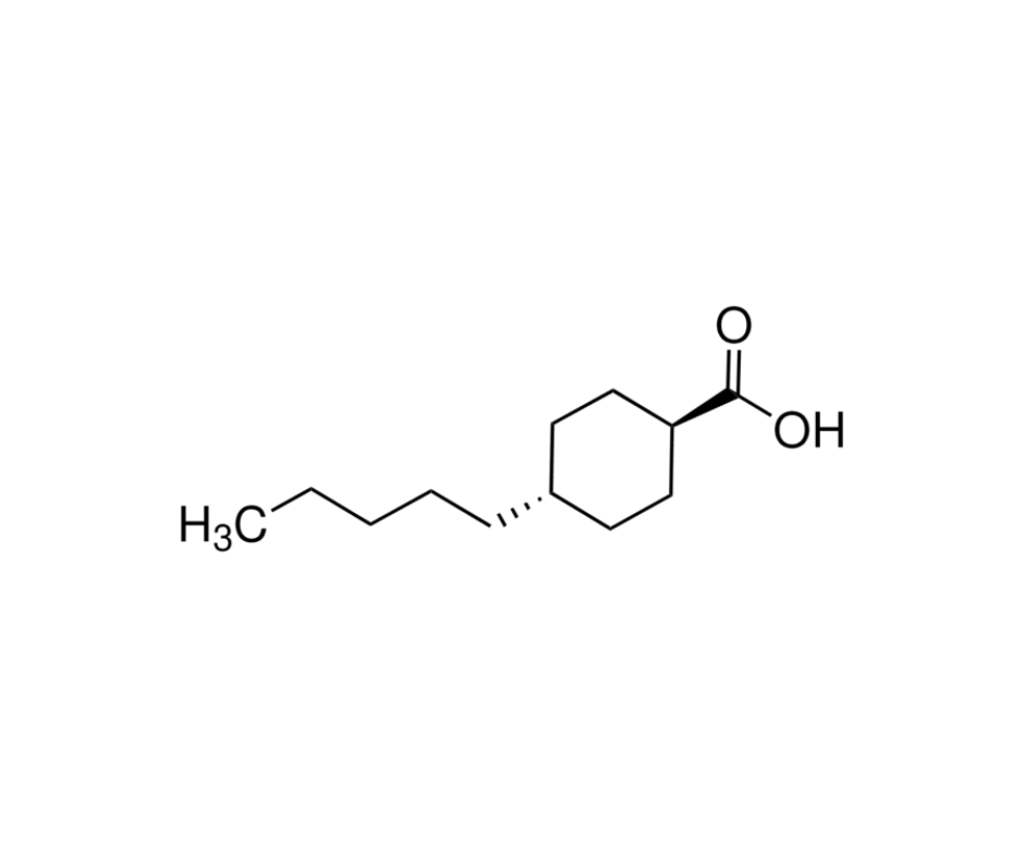 image de la molécule trans-4-Pentylcyclohexanecarboxylic acid